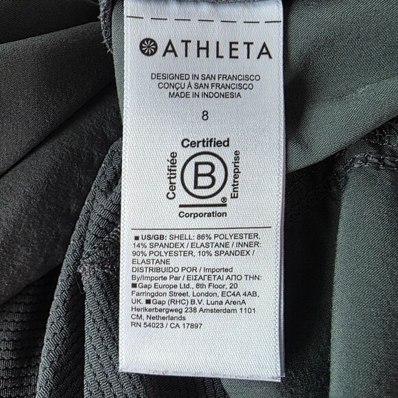 Athleta Womens 8 Skort Brooklyn Mid Rise 16" Skort Gray Activewear Pockets Lined - Picture 6 of 8